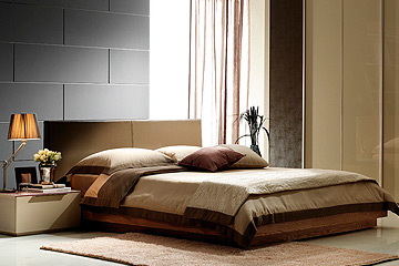 Grey capuccino bedroom for two